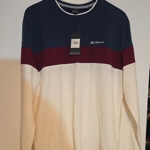 Ben Sherman Men's Long Sleeve Shirt - Navy, Burgundy, Cream